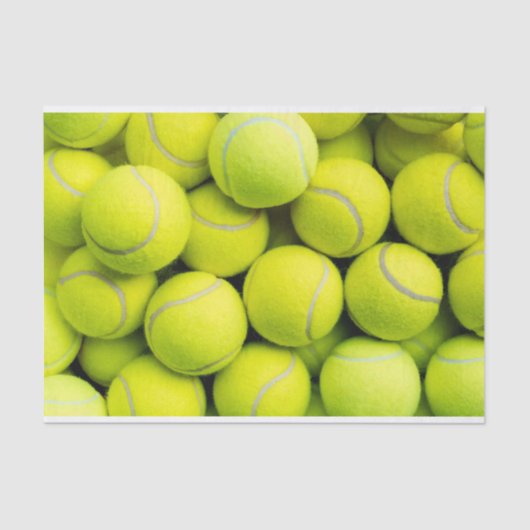 Tennisbal Fuzz Patroon Tissuepapier (Voorkant)