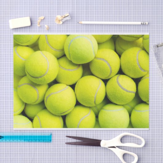 Tennisbal Fuzz Patroon Tissuepapier (Craft)