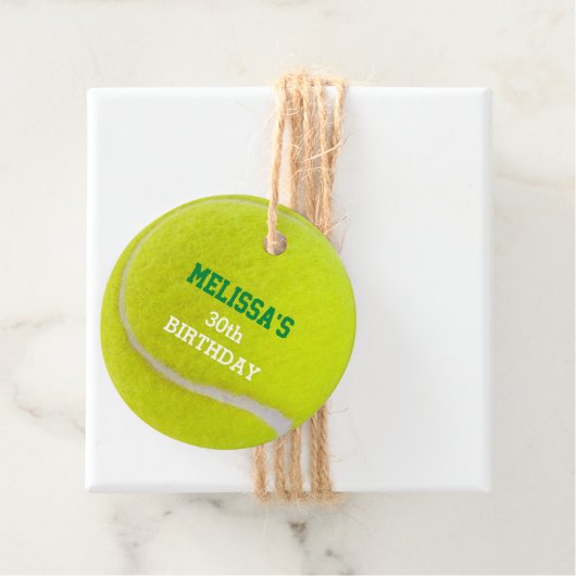 Tennisbal Geel en Groen Bedankjes Labels (In situ)