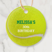 Tennisbal Geel en Groen Bedankjes Labels (Voorkant)
