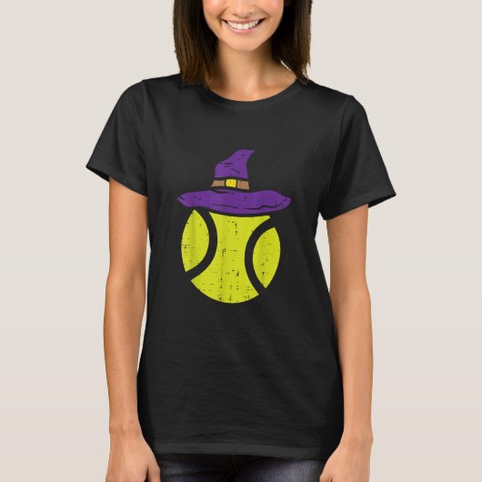 tennisbal heks pet grappig halloween 2020 sport t-shirt (Voorkant)