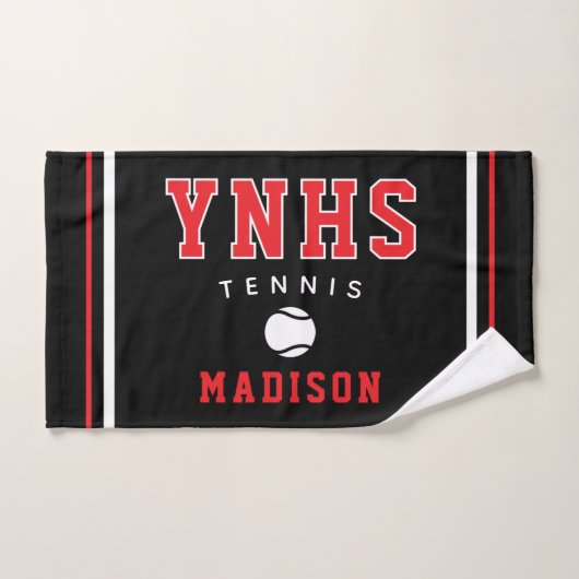 Tennisbal-icoon, aangepaste naam & school, teamcad handdoek (Handdoek)