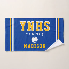 Tennisbal-icoon, aangepaste naam & school, teamcad handdoek