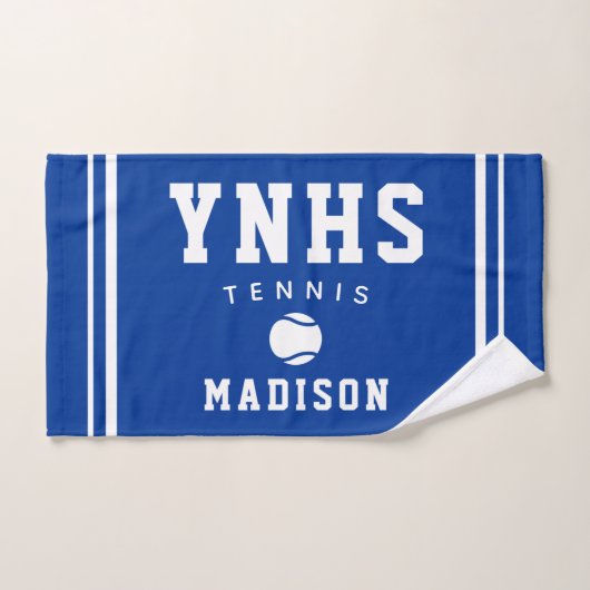 Tennisbal-icoon, aangepaste naam & school, teamcad handdoek (Handdoek)