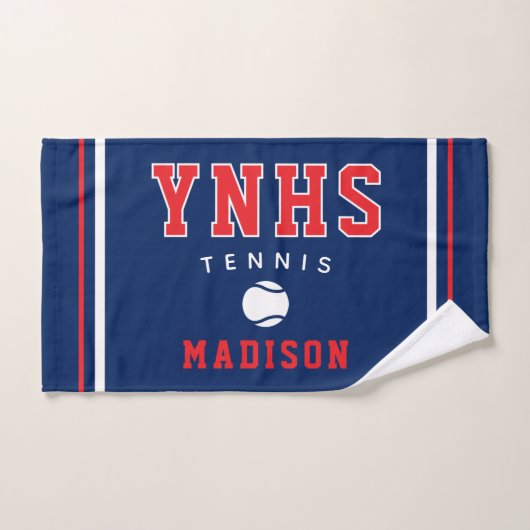 Tennisbal-icoon, aangepaste naam & school, teamcad handdoek (Handdoek)