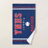 Tennisbal-icoon, aangepaste naam & school, teamcad handdoek (Handdoek)