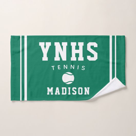 Tennisbal-icoon, aangepaste naam & school, teamcad handdoek (Handdoek)