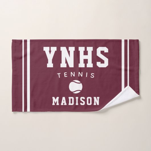 Tennisbal-icoon, aangepaste naam & school, teamcad handdoek (Handdoek)