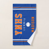 Tennisbal-icoon, aangepaste naam & school, teamcad handdoek (Handdoek)