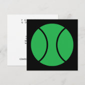 tennisbal kaart (Voorkant / Achterkant)