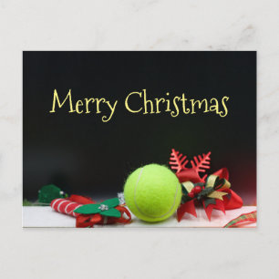 Tennisbal Kerst en ornament sneeuwvlok Briefkaart