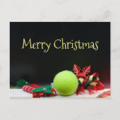 Tennisbal Kerst en ornament sneeuwvlok Briefkaart (Voorkant)