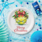 Tennisbal Kerst Papieren Bordje (Feest)