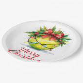 Tennisbal Kerst Papieren Bordje (Gekanteld)