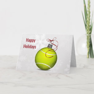 tennisbal kerstboomversiering Vakantie Groeten Feestdagen Kaart