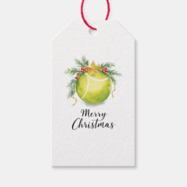 Tennisbal Kerstmis  Cadeaulabel