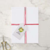 Tennisbal Kerstmis Cadeaulabel (Met Touw)