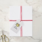 Tennisbal Kerstmis  Cadeaulabel (Met Touw)