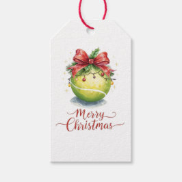 Tennisbal Kerstmis  Cadeaulabel