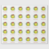 Tennisbal Kerstmis Cadeaupapier (Vlak)
