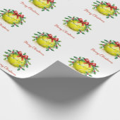 Tennisbal Kerstmis Cadeaupapier (Hoek)
