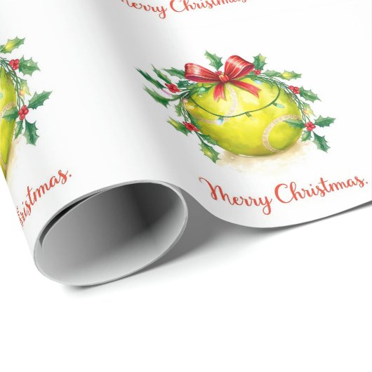Tennisbal Kerstmis Cadeaupapier (Rol Hoek)