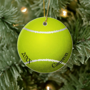 Tennisbal Kerstmis Keramisch Ornament