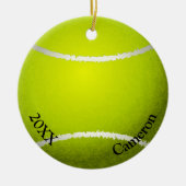 Tennisbal Kerstmis Keramisch Ornament (Voorkant)