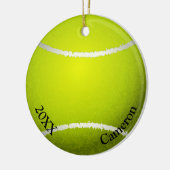 Tennisbal Kerstmis Keramisch Ornament (Links)