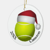 Tennisbal Kerstmis Keramisch Ornament (Links)