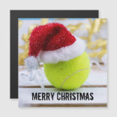 Tennisbal Kerstmis Vakantie met Santa Hat (Voorkant / Achterkant)
