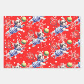 Tennisbal Kerstthema met Sinterklaas Inpakpapier Vel (Voorkant)