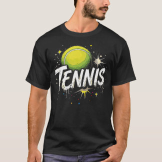 tennisbal kleding Kleurrijk Tennisracket Sport T-shirt