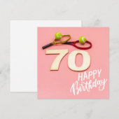 Tennisbal met 70e verjaardag met liefde (Voorkant / Achterkant)