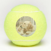 Tennisbal met afbeelding van golden retriever tennisballen (Voorkant)