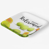 Tennisbal met bloem voor speler Retirement Papieren Bordje (Gebogen)