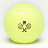 Tennisbal met Initiaal en Rackets Tennisballen (Achterkant)
