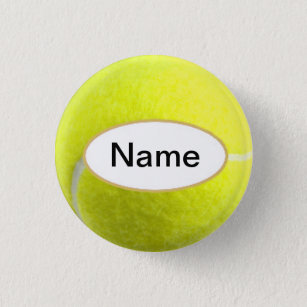 tennisbal met jouw naam erop ronde button 3,2 cm