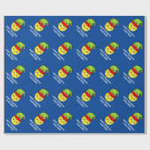 Tennisbal met kerstmis met elf pet, aangepast kind cadeaupapier (Vlak)