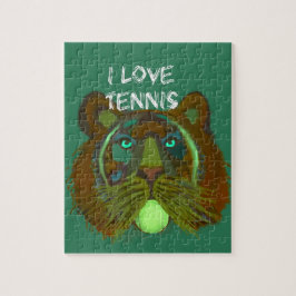 Tennisbal met leeuw legpuzzel