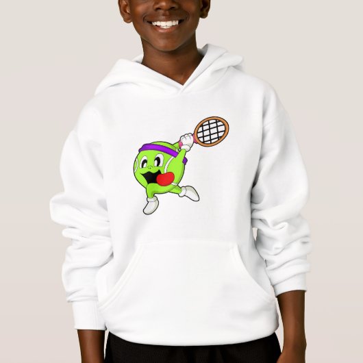 Tennisbal met Tennis racket (Voorkant)
