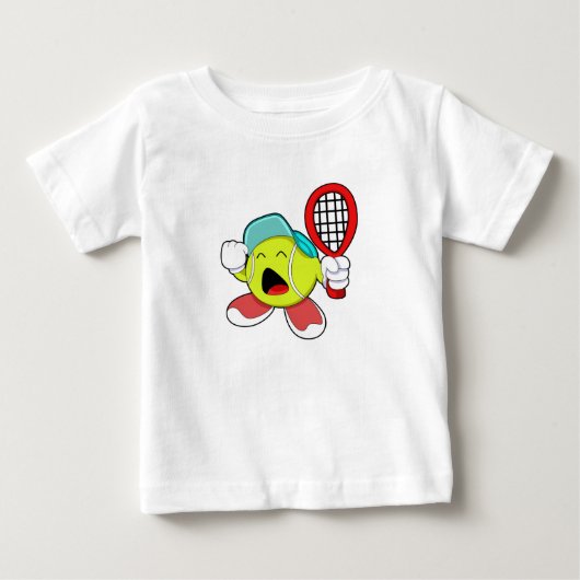 Tennisbal met Tennis racket (Voorkant)