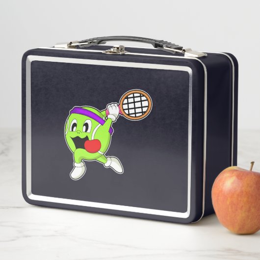 Tennisbal met Tennis racket (In situ)