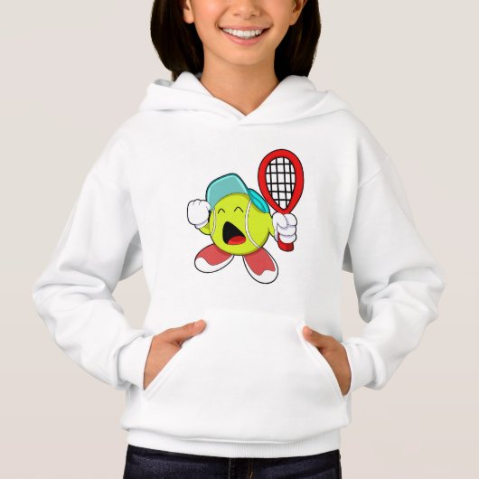 Tennisbal met Tennis racket (Voorkant)