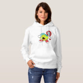 Tennisbal met Tennis racket Hoodie (Voorkant volledig)