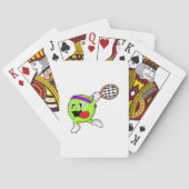 Tennisbal met Tennis racket Pokerkaarten (Achterkant)