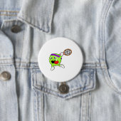 Tennisbal met Tennis racket Ronde Button 7,6 Cm (In situ)