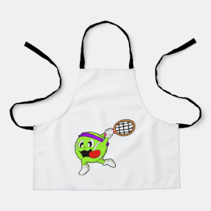 Tennisbal met Tennis racket Schort