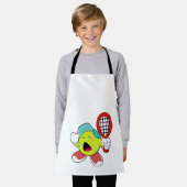 Tennisbal met Tennis racket Schort (Gedragen)