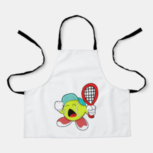 Tennisbal met Tennis racket Schort